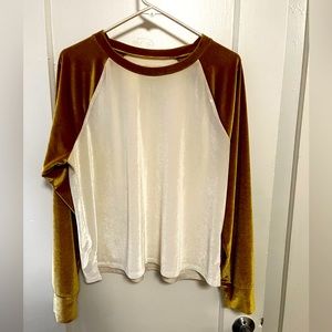 Madewell Velvet Baseball Longsleeve